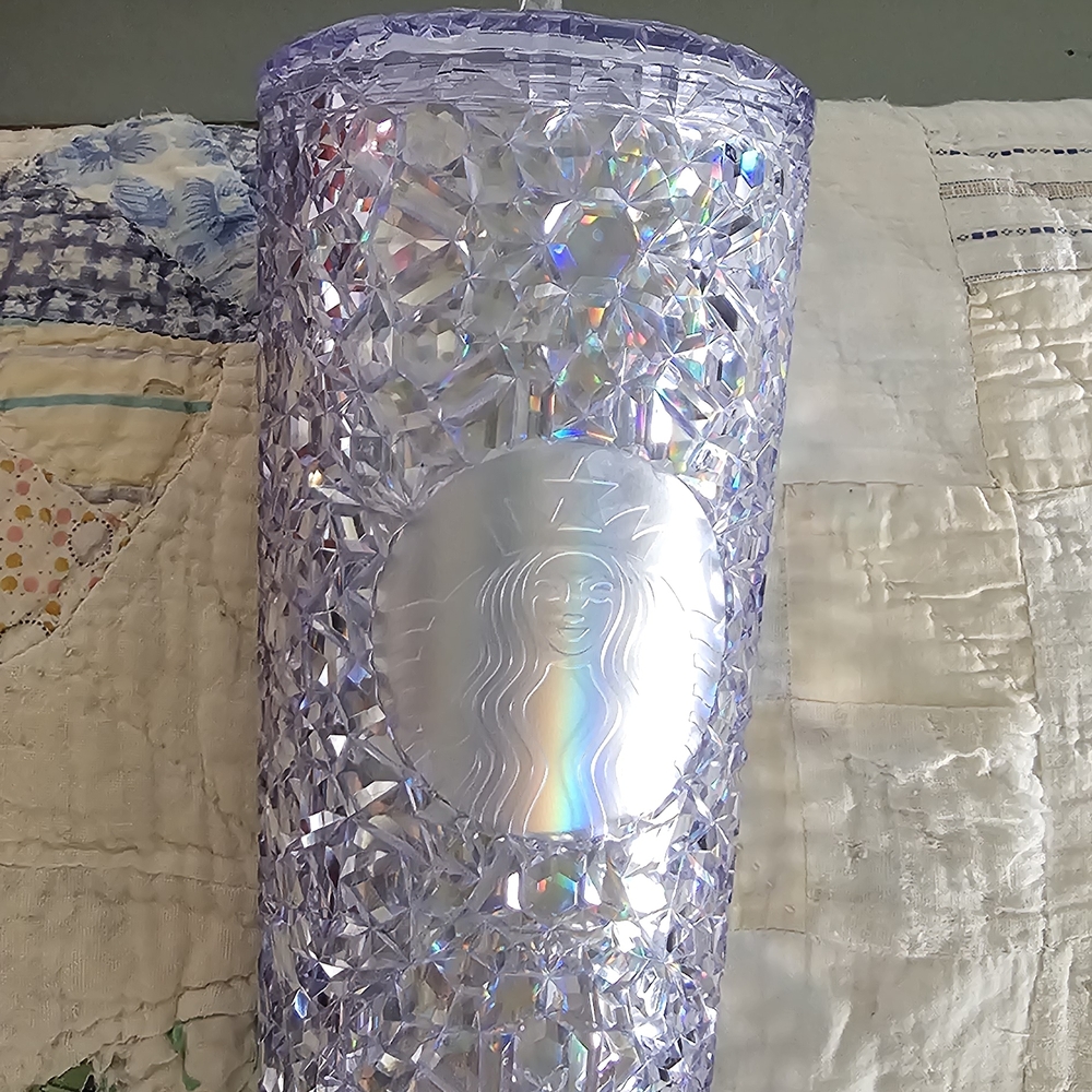 Starbucks Iridescent Purple Glass Tumbler